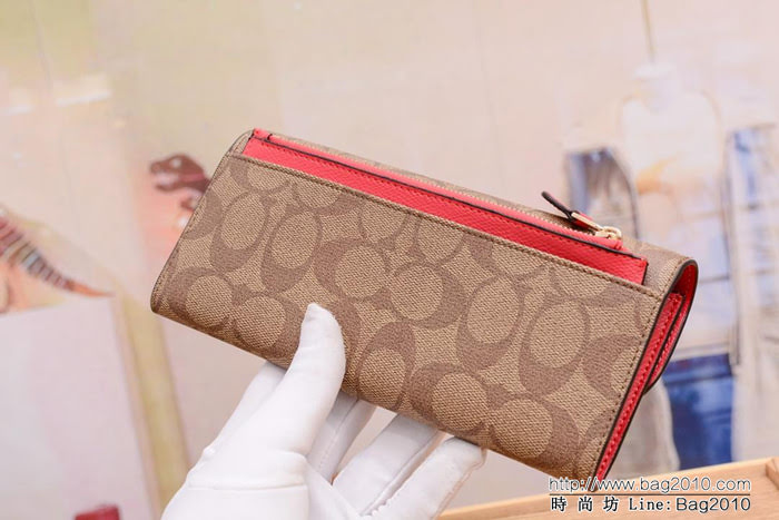 COACH蔻馳 原單錢包 52601 頭層牛皮 卡位多多 有單獨零錢小包  Chz1190